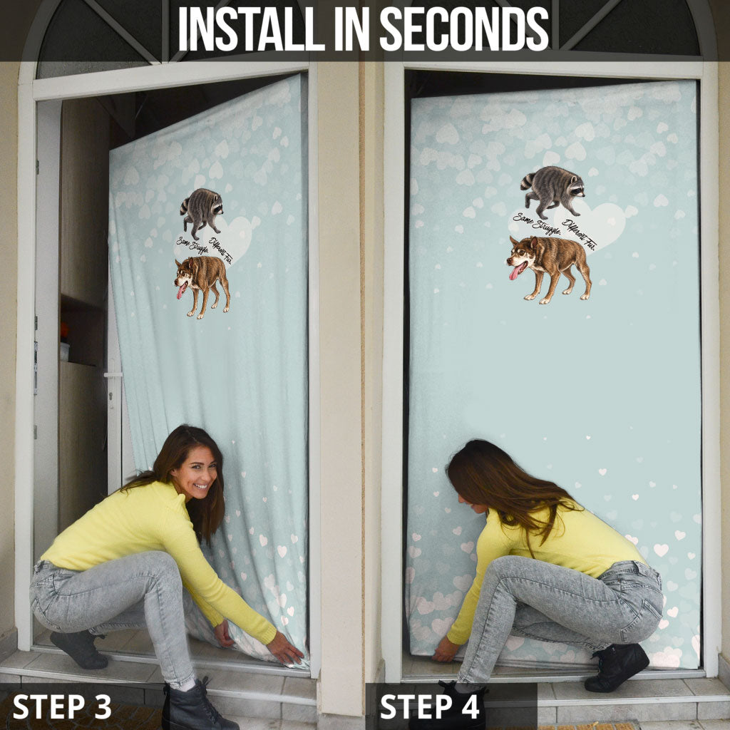Jimothy The Raccoon And Dogs Door Cover Different Species Same Build Inspirational Heart