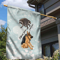 Jimothy The Raccoon And Dogs Garden Flag Different Species Same Build Inspirational Heart