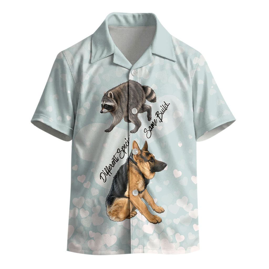 Jimothy The Raccoon And Dogs Kid Hawaiian Shirt Different Species Same Build Inspirational Heart