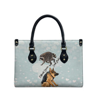 Jimothy The Raccoon And Dogs Leather Bag Different Species Same Build Inspirational Heart