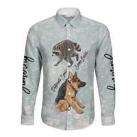 Jimothy The Raccoon And Dogs Long Sleeve Button Shirt Different Species Same Build Inspirational Heart