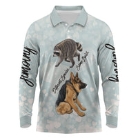 Jimothy The Raccoon And Dogs Long Sleeve Polo Shirt Different Species Same Build Inspirational Heart