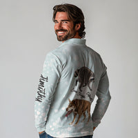Jimothy The Raccoon And Dogs Long Sleeve Polo Shirt Different Species Same Build Inspirational Heart
