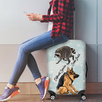 Jimothy The Raccoon And Dogs Luggage Cover Different Species Same Build Inspirational Heart