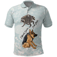 Jimothy The Raccoon And Dogs Polo Shirt Different Species Same Build Inspirational Heart