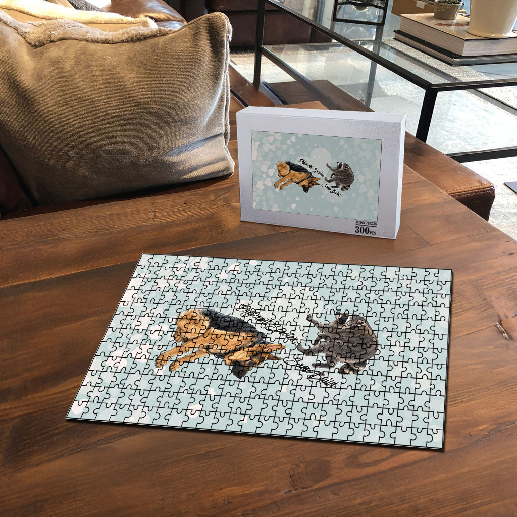 Jimothy The Raccoon And Dogs Puzzle Different Species Same Build Inspirational Heart
