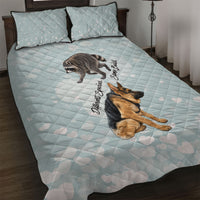 Jimothy The Raccoon And Dogs Quilt Bed Set Different Species Same Build Inspirational Heart