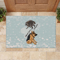 Jimothy The Raccoon And Dogs Rubber Doormat Different Species Same Build Inspirational Heart