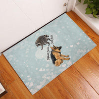 Jimothy The Raccoon And Dogs Rubber Doormat Different Species Same Build Inspirational Heart