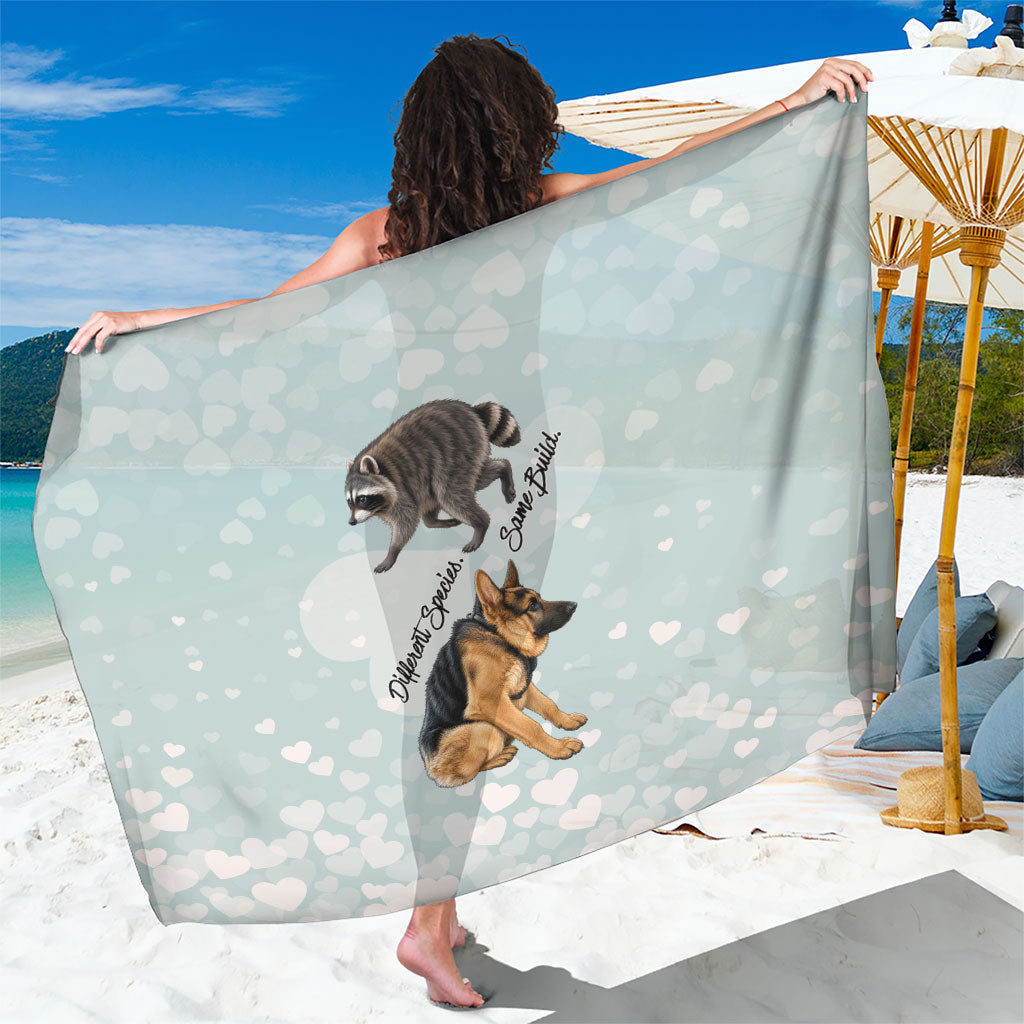Jimothy The Raccoon And Dogs Sarong Different Species Same Build Inspirational Heart