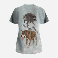 Jimothy The Raccoon And Dogs Scrub Top Different Species Same Build Inspirational Heart
