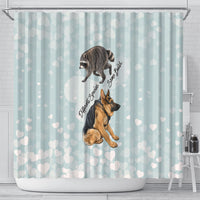 Jimothy The Raccoon And Dogs Shower Curtain Different Species Same Build Inspirational Heart