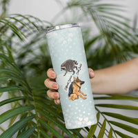 Jimothy The Raccoon And Dogs Skinny Tumbler Different Species Same Build Inspirational Heart