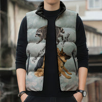 Jimothy The Raccoon And Dogs Sleeveless Puffer Jacket Different Species Same Build Inspirational Heart