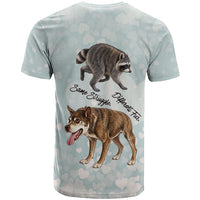 Jimothy The Raccoon And Dogs T Shirt Different Species Same Build Inspirational Heart