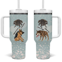 Jimothy The Raccoon And Dogs Tumbler With Handle Different Species Same Build Inspirational Heart