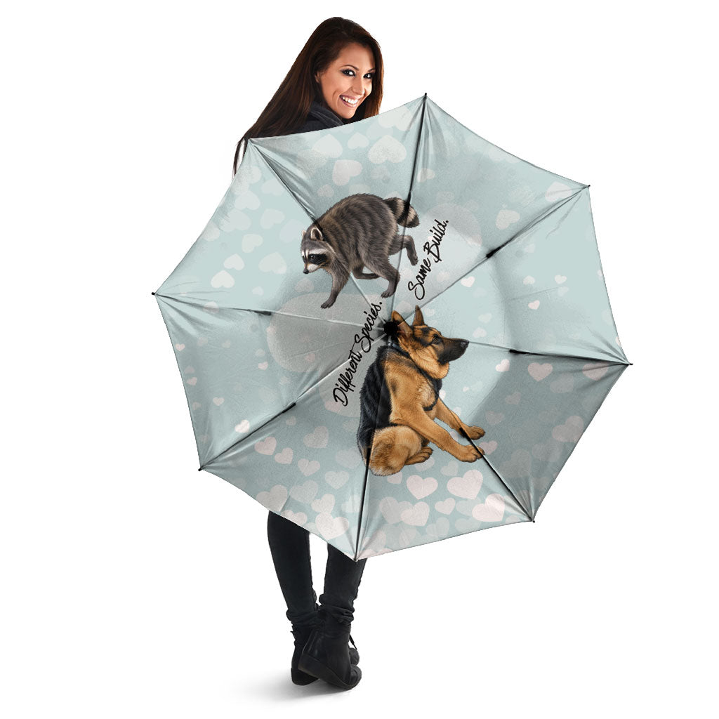 Jimothy The Raccoon And Dogs Umbrella Different Species Same Build Inspirational Heart