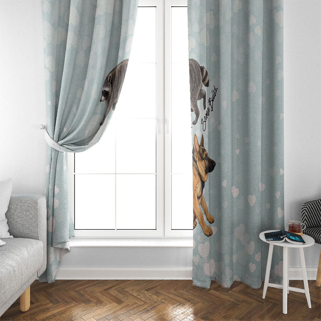 Jimothy The Raccoon And Dogs Window Curtain Different Species Same Build Inspirational Heart