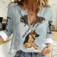 Jimothy The Raccoon And Dogs Women Casual Shirt Different Species Same Build Inspirational Heart