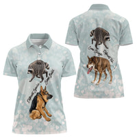 Jimothy The Raccoon And Dogs Women Polo Shirt Different Species Same Build Inspirational Heart