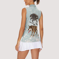 Jimothy The Raccoon And Dogs Women Sleeveless Polo Shirt Different Species Same Build Inspirational Heart