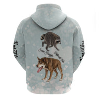 Jimothy The Raccoon And Dogs Zip Hoodie Different Species Same Build Inspirational Heart