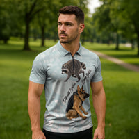 Jimothy The Raccoon And Dogs Zipper Polo Shirt Different Species Same Build Inspirational Heart