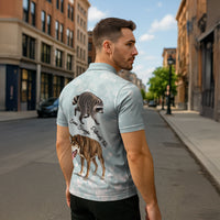 Jimothy The Raccoon And Dogs Zipper Polo Shirt Different Species Same Build Inspirational Heart