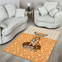 Corgi Powered By Treats And Short Legs Area Rug Royal Crown Low Rider Funny Dog Quote Paw