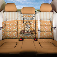 Corgi Powered By Treats And Short Legs Back Car Seat Cover Royal Crown Low Rider Funny Dog Quote Paw