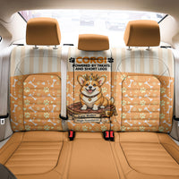 Corgi Powered By Treats And Short Legs Back Car Seat Cover Royal Crown Low Rider Funny Dog Quote Paw