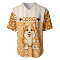Corgi Powered By Treats And Short Legs Baseball Jersey Royal Crown Low Rider Funny Dog Quote Paw