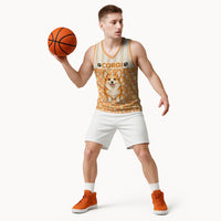 Corgi Powered By Treats And Short Legs Basketball Jersey Royal Crown Low Rider Funny Dog Quote Paw