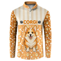 Corgi Powered By Treats And Short Legs Button Sweatshirt Royal Crown Low Rider Funny Dog Quote Paw