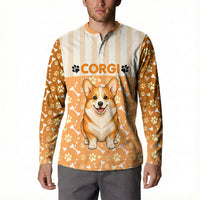 Corgi Powered By Treats And Short Legs Button Sweatshirt Royal Crown Low Rider Funny Dog Quote Paw