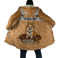Corgi Powered By Treats And Short Legs Cloak Royal Crown Low Rider Funny Dog Quote Paw
