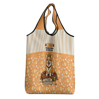 Corgi Powered By Treats And Short Legs Grocery Bag Royal Crown Low Rider Funny Dog Quote Paw