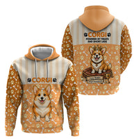 Corgi Powered By Treats And Short Legs Hoodie Royal Crown Low Rider Funny Dog Quote Paw