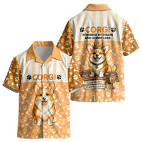 Corgi Powered By Treats And Short Legs Kid Hawaiian Shirt Royal Crown Low Rider Funny Dog Quote Paw