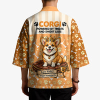 Corgi Powered By Treats And Short Legs Kimono Royal Crown Low Rider Funny Dog Quote Paw