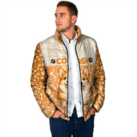 Corgi Powered By Treats And Short Legs Padded Jacket Royal Crown Low Rider Funny Dog Quote Paw