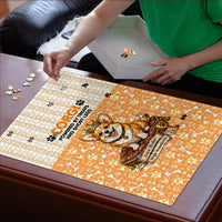 Corgi Powered By Treats And Short Legs Puzzle Royal Crown Low Rider Funny Dog Quote Paw