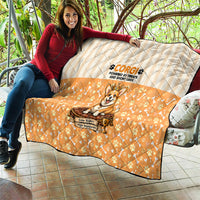 Corgi Powered By Treats And Short Legs Quilt Royal Crown Low Rider Funny Dog Quote Paw