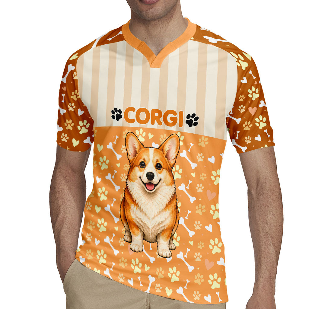 Corgi Powered By Treats And Short Legs Rugby Jersey Royal Crown Low Rider Funny Dog Quote Paw