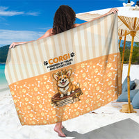 Corgi Powered By Treats And Short Legs Sarong Royal Crown Low Rider Funny Dog Quote Paw