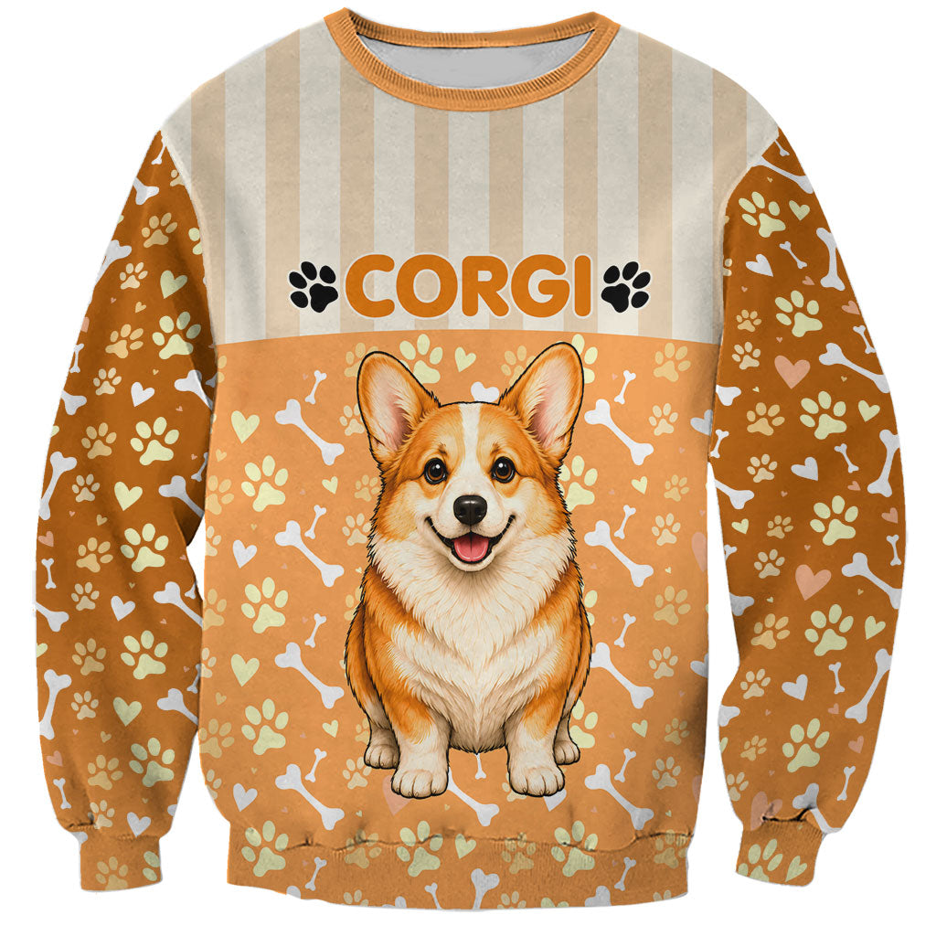 Corgi Powered By Treats And Short Legs Sweatshirt Royal Crown Low Rider Funny Dog Quote Paw