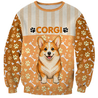 Corgi Powered By Treats And Short Legs Sweatshirt Royal Crown Low Rider Funny Dog Quote Paw