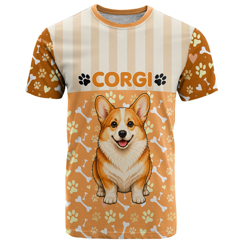 Corgi Powered By Treats And Short Legs T Shirt Royal Crown Low Rider Funny Dog Quote Paw