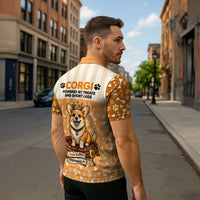 Corgi Powered By Treats And Short Legs Zipper Polo Shirt Royal Crown Low Rider Funny Dog Quote Paw