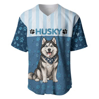 Husky Hair Is My Glitter Baseball Jersey Funny Dog Quote Paw Print Pattern